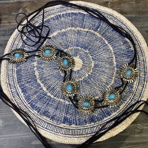 Boho Turquoise Fringe Belt
